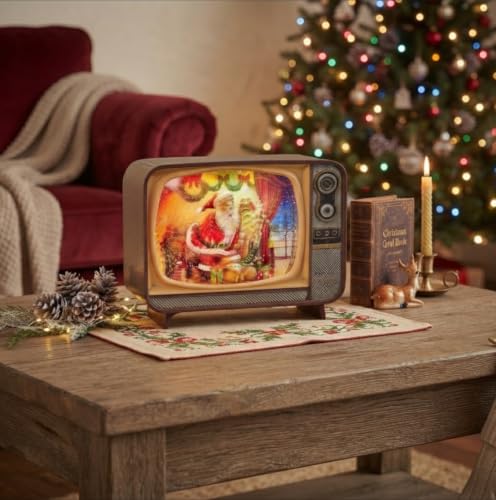 Televisor LED decorativo con globo de agua navideño de Regency International de alta calidad 4
