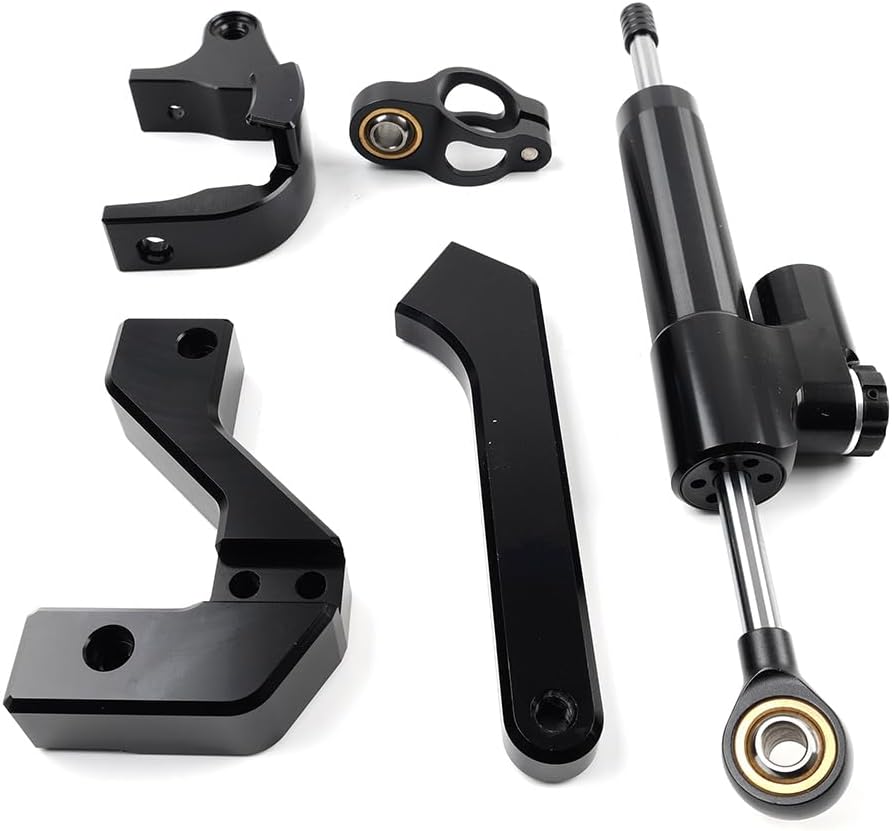 Liru Aluminum Electric Scooter Steering Bracket Damper Stabilizer Direction Glossy Black For VSETT 10+ Models Motorbike