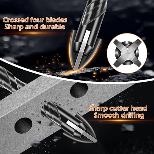 Set di punte per piastrelle 10PCS con codolo esagonale punta universale per ceramica, punta per vetro set di punte per muratura, vetro, cemento, muro, Ø 3-12 mm - 6