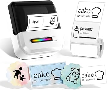 U1 Label Maker Machine,Portable Thermal Label Printer,Mini Bluetooth Inkless Label Stickers Makers for Home Storage School Business Office,Labeler Compatible with iOS & AndroidWhite