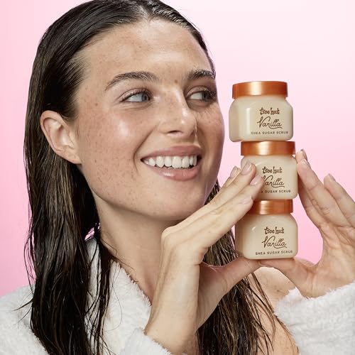 Image of Tree Hut Mini Vanilla Body Scrub, Exfoliating & Hydrating Sugar Scrub with Shea Butter, Smooth Skin, Body Exfoliator For All Skin Types, Self Care Gifts for Women, Vegan, Travel Size, 3.4 oz