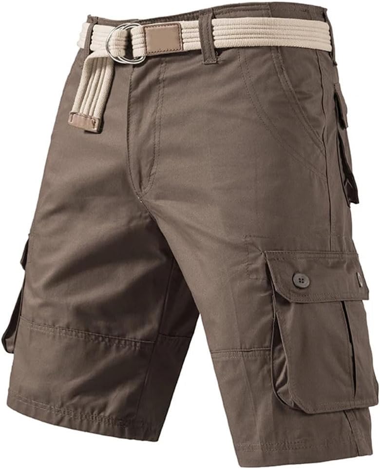 Men Cargo Knee Shorts Sports Casual Shorts Outdoor Activities Running Mountaineering and Fishing Pants