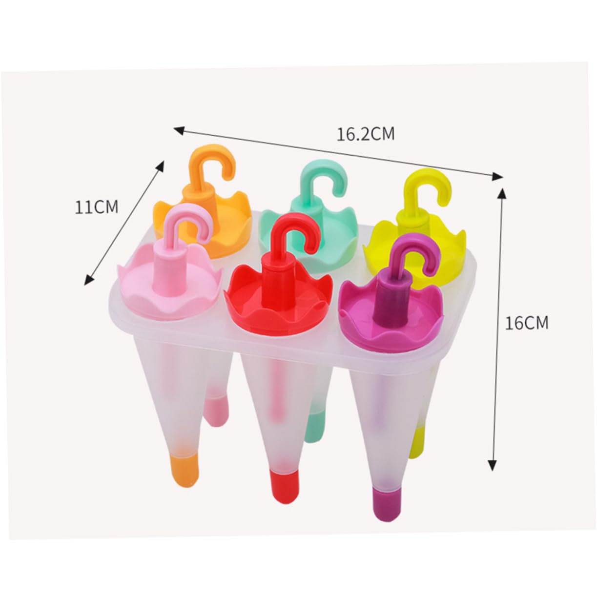 Lot De 3 Moules À Glaçons En Plastique Réutilisables Style Parapluie Pour Garçons Et Filles 6 Pièces X 3