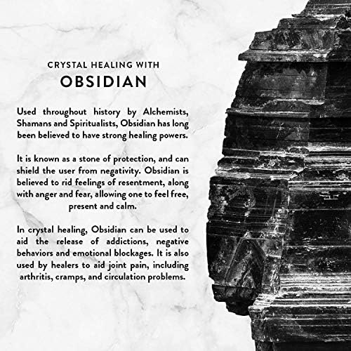Black Obsidian Gua Sha Stone - Natural Skincare Massage Tool - Guasha Face Sculptor for Slimming, Rejuvenating Skin, Reduce Puffiness - Spa Therapy Massager for Face, Eyes, Neck - Made by The Pro Co.