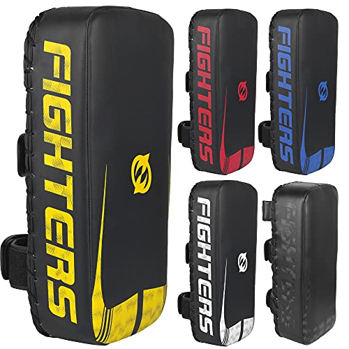Zafco Sports Muay Thai Pad For Training, Curved Kickboxing Kicking Strike Shield, Coaching Kick Boxing, Mma, Martial Arts, Karate, Taekwondo, Punching, Foot, Knee And Elbow Target (Yellow) #TOP29