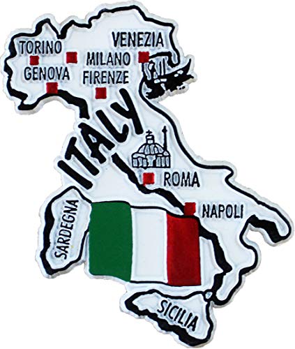 Italy Country Outline Refrigerator Magnet, Approximate Size 2 inch x 3 inch