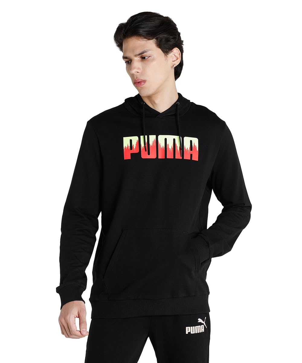 Men's Cotton Hooded Neck Regular Sweatshirt (670293_Black_S), Small-image-7