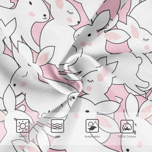 Wusikd Cute Rabbits Boys' Underwear Cotton Bunnies Pink Boys Briefs Soft Toddler Underwear 6Y3