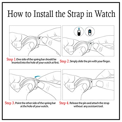 Image of ADAMO 20mm Watch Strap Combo Compatible for Bip U Pro /GTS /BIP 3 Pro /Icon Buzz and All 20mm Wristwatch and smartwatches