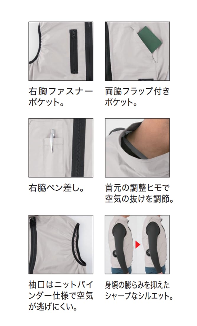 Amazon.co.jp: XEBEC 空調服ベストXE98019－91