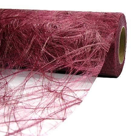 Runner Da Tavolo In Tessuto Bordeaux Largo 15 Cm – Metraggio 25 Metri In Unico Pezzo, Per Decorazioni Eventi E Matrimoni