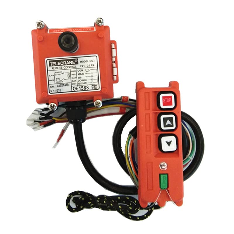 F21-E1B F21-2S F21-4S F21-E1 Industrial Crane Te Control TELECRANE Te Controller For Hoist 36V 220V 380V AC - (Color: F21-2S/ Voltage: AC 380V 50-60HZ)