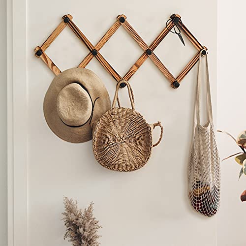 WGFKVAS-2-Pack-Expandable-Coat-Rack-Accordion-Wall-Hangers-Wooden-Hat-Rack-Wall-Mounted-Hat-Hooks-for-Keys-Hat-Coffee-Mug-Coats-10-Peg-Hooks