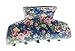 Produktbild Damen Floral English Garden Print 8cm Haar Klaue Clamp Haarklammer Platz Blau