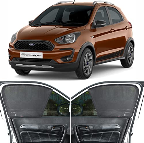 Image of Able Dotnet Half Car Magnetic Sun Shade Curtains for Ford Freestyle Set of 4 Pcs