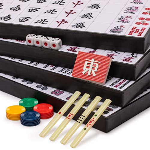 Mahjong Japonés Set con Pulsera Mini Físico miniatura 3