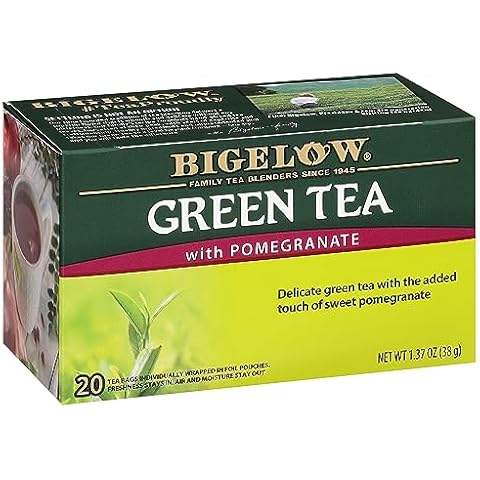 Bigelow Tea Green Tea with Pomegranate, Caffeinated Tea with Pomegranate, 20 Count Box (Pack of 6), 120 Total Tea Bags Cover
