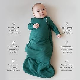 KYTE BABY Unisex Rayon Made From Bamboo Sleep Bag for Babies and Toddlers, 1.0 Tog (Large, Emerald)