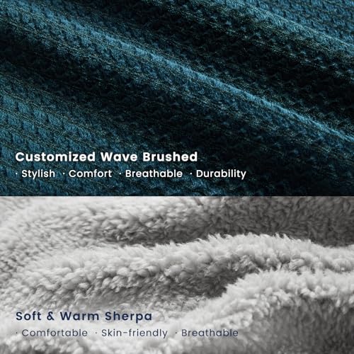 Miguel Dog Bed with Removable Cushion/Pillow for Medium Small Dogs, Washable Pet Bed with Side Easy to Wash Puppy Bed, Large Rectangle Cat Bed for Indoor Cat with Anti-Slip Bottom, Blue 25 Inch