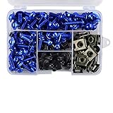 --Material: Aluminium RONGLINGXING Powersports Teile M5 M6 komplette Verkleidung Schrauben Schraube for Kawasaki ZX6R ZX7R ZX9R ZX10R ZX12R ZX14R Versys 650 Ninja 650R 1000 Z750 Z1000 ZZR600 (Color : Blue)