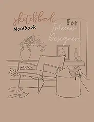 sketchbook notebook for interior designers: The Designer’s Organizer Book/size :8.5"X11" 120 pages sketchbook -notebook for designers Perfect For A Gift architect artist