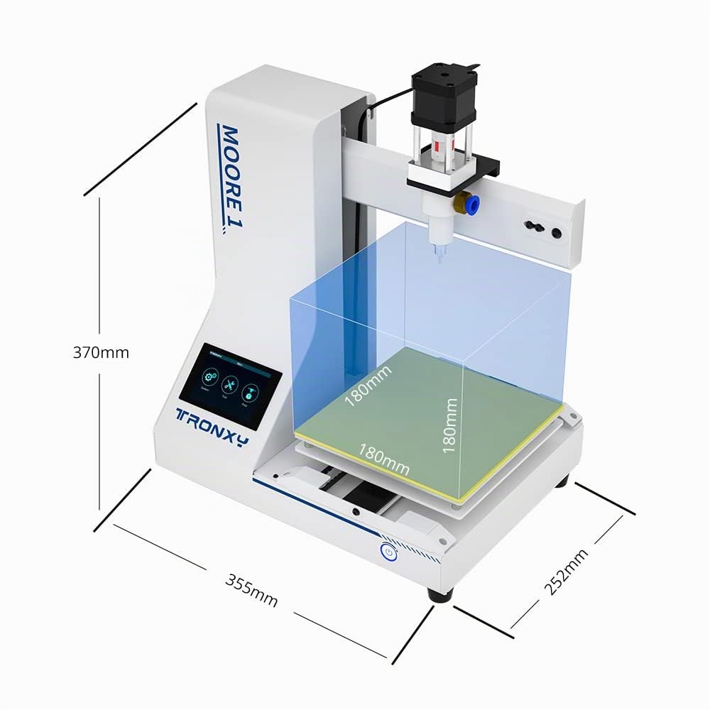 TRONXY 3D Drucker Moore 1, Ton 3D-Drucker, 3D-Modell Lehm töpfern für Brennofen Geeignet, Liquid Deposition Moulding Keramik 3D Drucker, 180x180x180mm