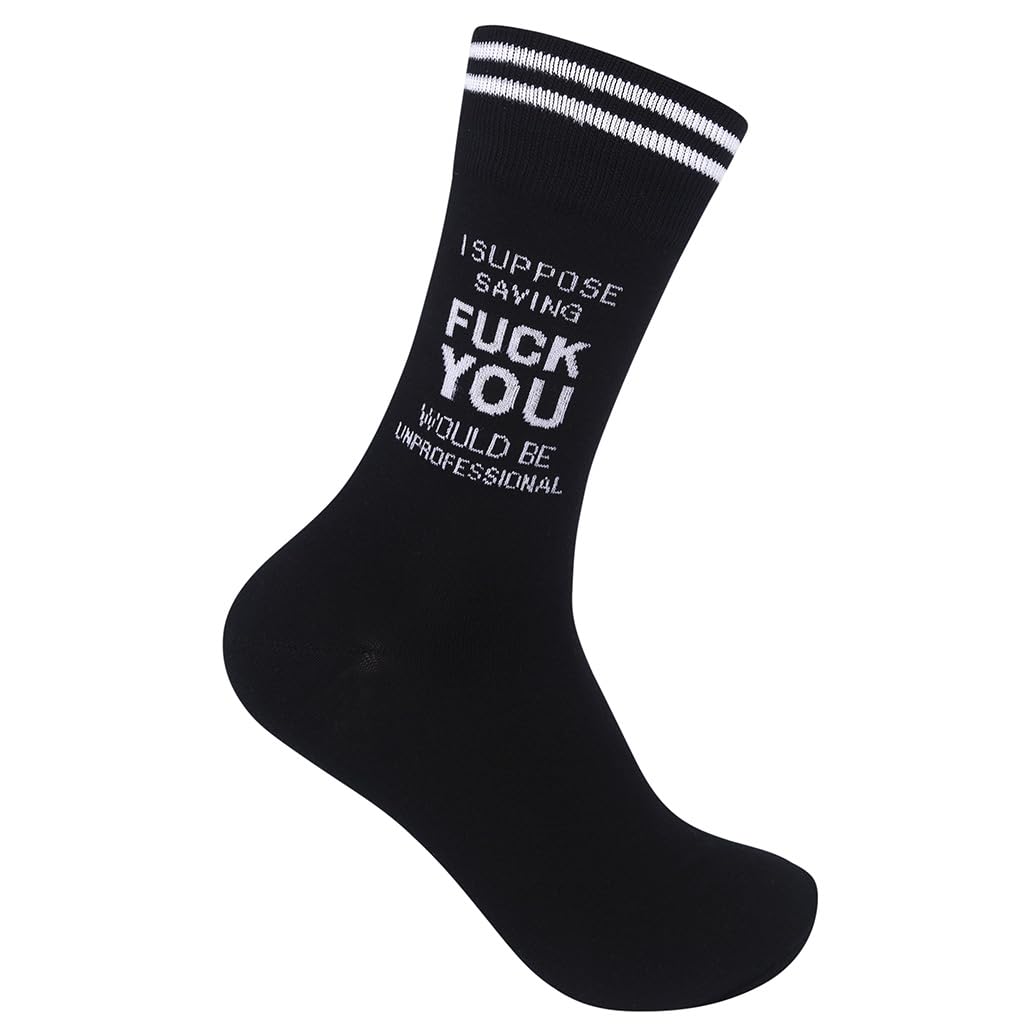 FUNATICFunny and Crazy Socks with Sayings - Novelty Gifts for Men, Women, Teens