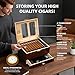 Duuhang Cigar Humidor，humidor Cigar Box，Travel humidor Cigar Box，Portable Travel Case - Small Table Top Humidors for 20-35 Cigars，Cigar Accessories for Men，Includes Accessories and a humidifier