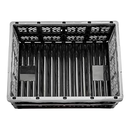 keeeper Stabile Klappbox Ida, Stabiler Kunststoff (PP), 48 x 35 x 23 cm, 32 l, Nordic Grey