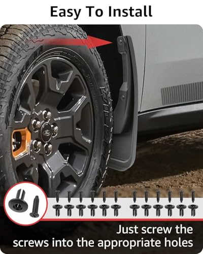 Image of Ecarzo Mud Flaps for 2026 2025 2024 2023 2022 Maverick Accessories, No Drilling All Weather Guard Mud Guards Splash Front & Rear 4pc Set