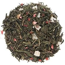 Denises Fine Tea, Premium, Long Island Strawberry, Flavored Green Tea, High Antioxidant, Loose Leaf 100g, Kosher, Vegan, Ethically Sourced