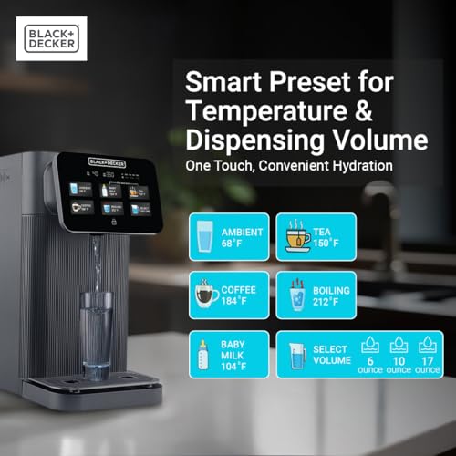 Image of BLACK+DECKER Countertop RO+UV Water Filter | Hot and Ambient Water | 5-Stage Filtration | IAPMO R&T Tested, Platinum Seal & NSF /ANSI 58 Certified | No Installation Required | Portable Water Filter