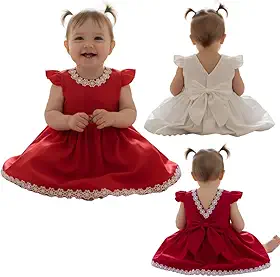 Vestido Infantil para Batizado, 0-1 Ano, 100% Algodão, com Detalhes Florais