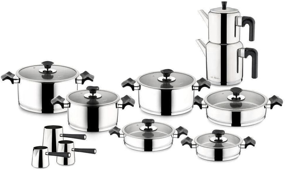 Ar Yıldız King 20 Parça Ideal Set Cam Kapak Siyah