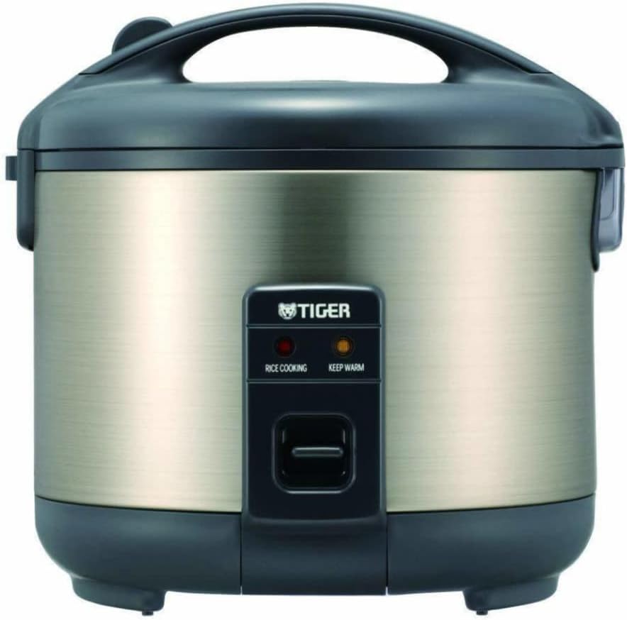 Tiger Corporation JNP-S18U-HU Stainless Steel Rice Cooker (Cooking/Heating) Grey, 10 Cups, Grey