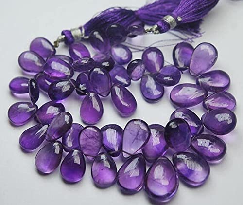 Améthyste pourpre perles poire lisses de qualité supérieure LKBEADS 23cm