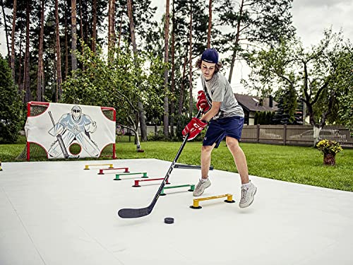 Hockey Revolution Stick Handling Aid - Drill Sticks, Puck Control, Reaction Time and Coordination Equipment - Durable, Lightweight, Portable and Adjustable, Can Be Used On and Off Ice - Thumbnail 2