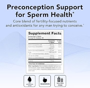 Theralogix His and Her Fertility Bundle TheraNatal Core Preconception Prenatal for Women + ConceptionXR Reproductive Health Formula for Men, Sperm & Egg Support (Pack of 2)