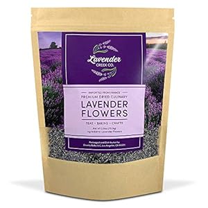 Dried Culinary Lavender Buds | Food Grade Herb for Baking, Loose Leaf Tea, Cocktails (Gluten Free, Vegan, Raw, Smokable) | Apothecary Supplies, Potpourri, Sachet Bags, Bath Bombs | US Veteran Business