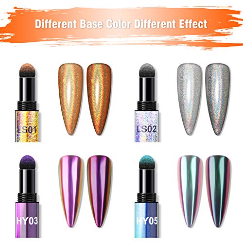 Nagelpuder-Stift, Spiegeleffekt, Pigmente, Maniküre, Kunst-Dekoration, Kissendesign, Nagelpuder-Stift für Frauen und… – Bild 3