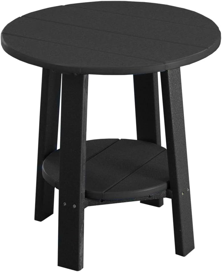 LuxCraft Plastic Poly 21" Small Round Side Table, Outdoor