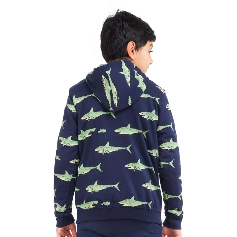 Image of Real Basics Boys Cotton Hooded Sweatshirt(Pack of 1)