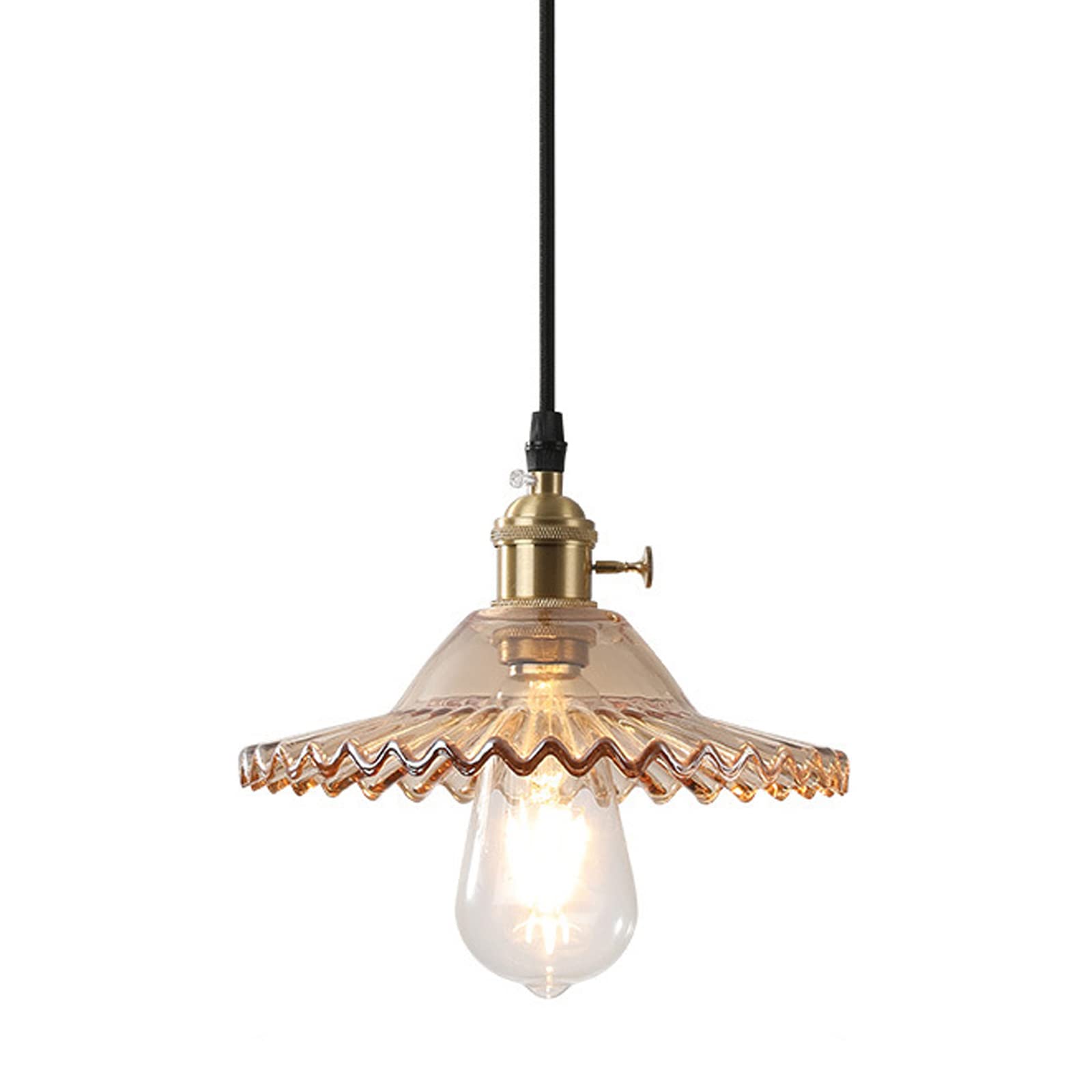 Suspension de plafond avec abat-jour en verre pour table à manger moderne