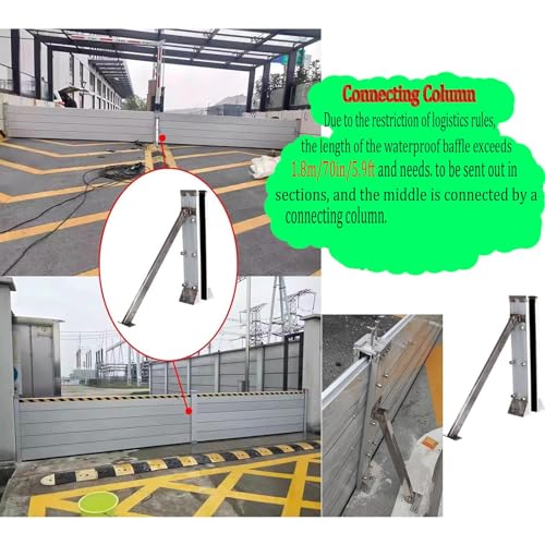 Barrera contra inundaciones de aluminio reutilizable y puerta deflectora modular 6
