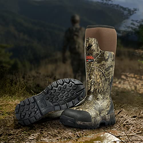 8 Fans Hunting Boots For Women,100% Waterproof Insulated 17''Rubber Hunting Boots With 1000G Thinsulate Insulation,5Mm Neoprene Muck Hunting Boot Realtree Timber Camo #TOP5