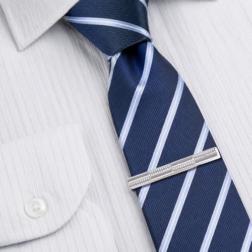 Image of 4 Pcs Stainless Steel Tie Clips for Men Classic Tie Bar Clip for Formal Business Wedding Party Fathers Day Gift