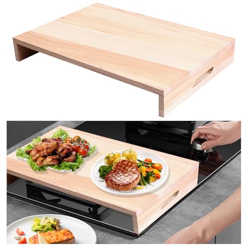 Wooden Rv Stove Top Cover 21.2 x 14.7 Inch Stove Top Sink Cover for Counter Space Cutting Board for RV Kitchen Camper Trailer (Fits Electric & Gas Burners)