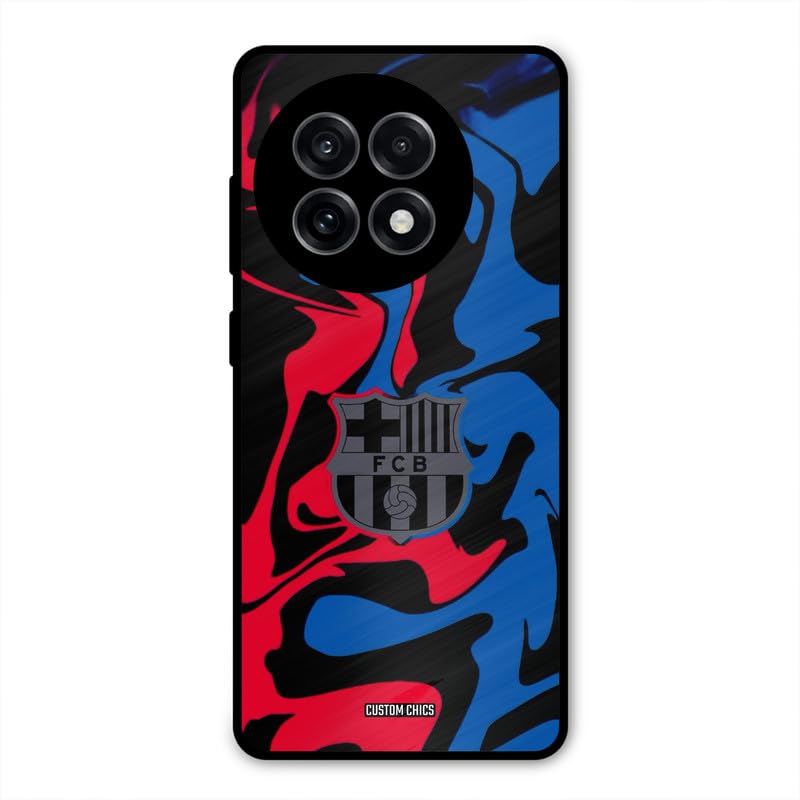 Image of PrintShield FC Barcelona Comic Back Cover for Oneplus 13R, Shockproof Printed Phone Case with Soft TPU Sides & Anti-Slip Grip