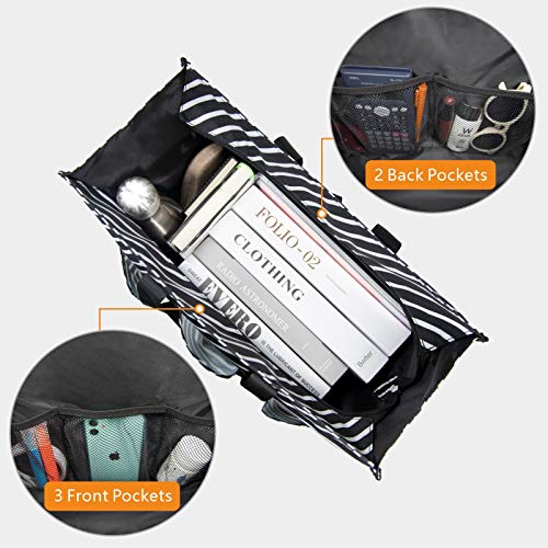 Image of TOPDesign Utility Water Resistant Tote Bag with 13 Pockets, Top Zipper Closure & Thick Bottom Support, for Working Women