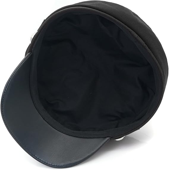 Women's British Flat Top Beret Captain Hat Vintage Navy Sailor Caps